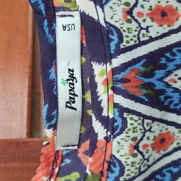 Papaya Multi-colored Cold Shoulder Top - Picture 2 of 8